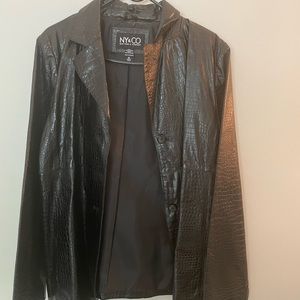 Black Leather Blazer